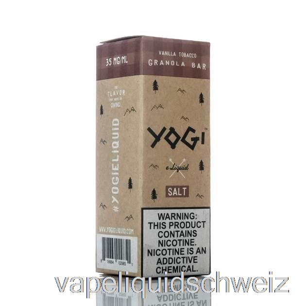 Vanille-Tabak-Müsliriegel – Yogi-Salze E-Liquid – 30 Ml 35 Mg Vape Schweiz